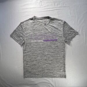 Captivating NCAA LSU Tigers College Gray Short Sleeve Shirt Men's Size Medium